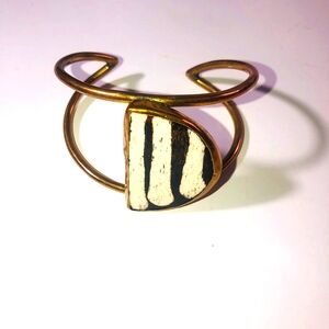 Copper and bone bracelet